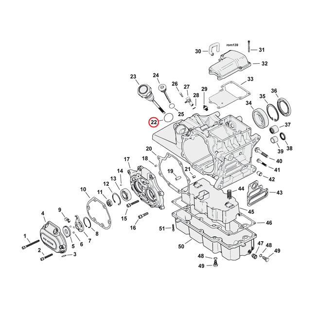 COMETIC Oljesticka Cometic o-ring Oljesticka 07-21 Touring; 04-21 XL; 06-17 Dyna; 13-17 FXSB Customhoj