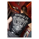 Down-n-Out T-shirt Down-n-Out Shove it T-shirt Svart Customhoj