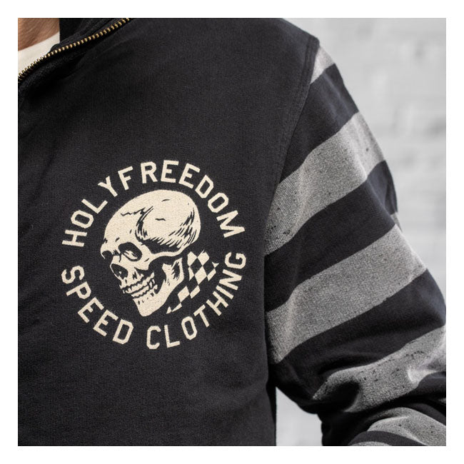 HOLY FREEDOM Tröja Holy Freedom Skull hooded windstop Tröja Svart Customhoj