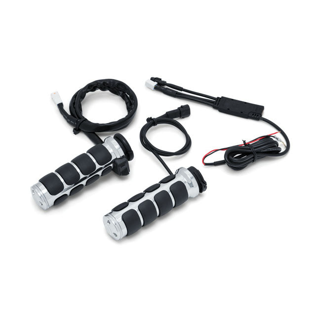 KURYAKYN Värmehandtag Krom Kuryakyn ISO Värmehandtag HD Svart / Krom Customhoj