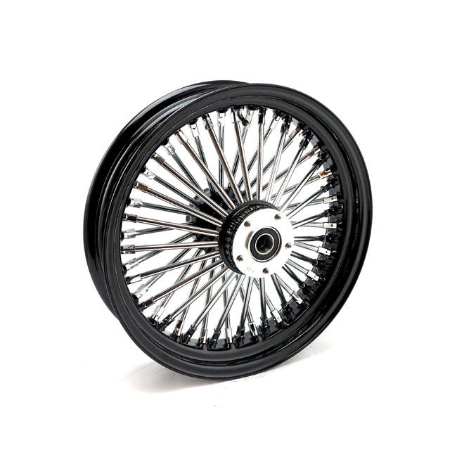 MCS Bakhjul ekrat 16" MCS Radial 48 fat spoke bakhjul 3.50 x 16 svart. TUV Customhoj