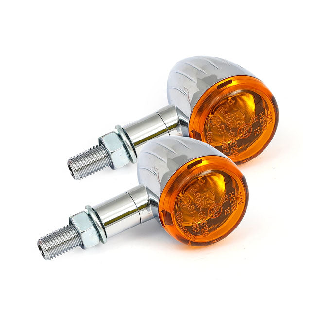 MCS Blinkers Krom Grooved Mini Bullet Blinkers Customhoj