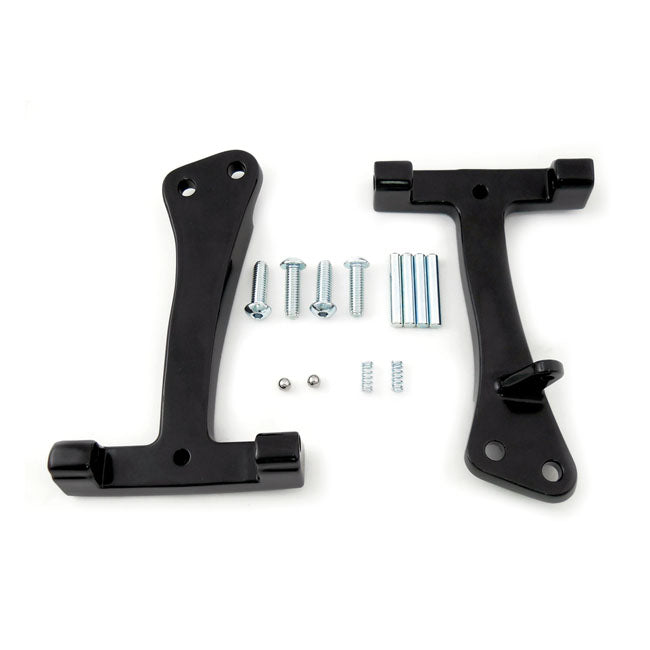 MCS Floorboards Harley 06-17 Dyna / Black Passenger Floorboard Mount Brackets for Harley Customhoj