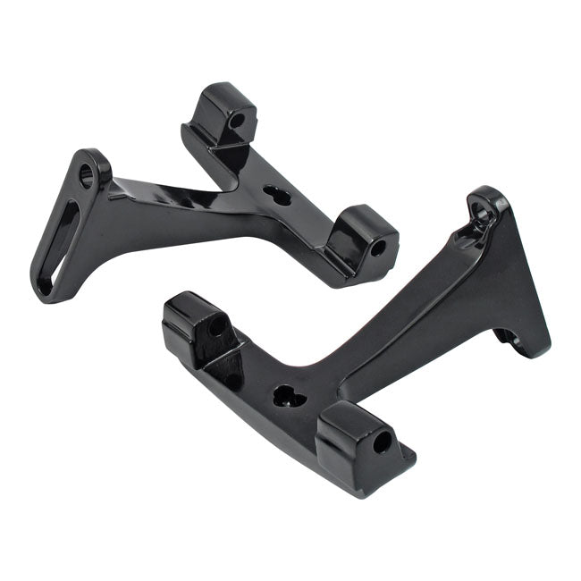 MCS Floorboards Harley 93-21 FLT/Touring, Trikes / Black Mount Bracket Passenger Floorboard Stock Height Customhoj