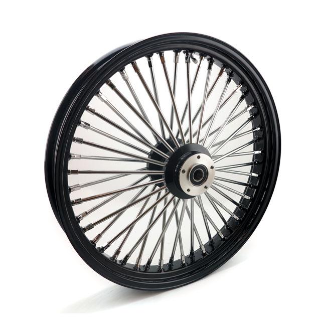 MCS Framhjul ekrat 23" MCS Radial 48 fat spoke framhjul 3.50 x 23 DF svart. TUV Customhoj