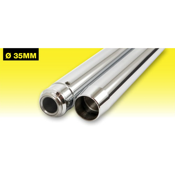 MCS Gaffelben 35mm MCS Fork tubes 35mm. XL 83-86; FX 84-85; FXR 84-86. Show chrome. 23-27" Customhoj