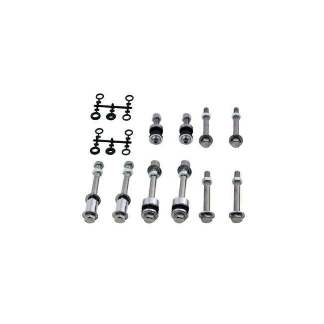 MCS Sissy Bar Parts 84-99 FXSTSB, FXSTS, FXSTC, FLSTF, FLSTC; 93-96 FLSTN (compatible with Fatboy style saddlebags) (OEM: 53370-95B) Sissy Bar Docking Hardware Kit Detachable Plates for Harley Customhoj