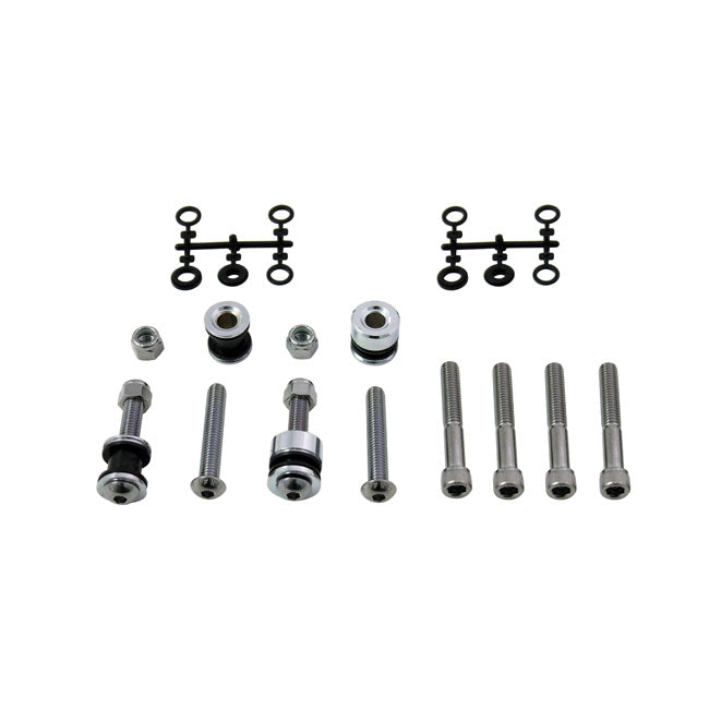 MCS Sissy Bar Parts 84-99 FXSTSB, FXSTS, FXSTC, FLSTF, FLSTC; 93-96 FLSTN (with or without Heritage style saddlebags) (OEM: 53531-95A) Sissy Bar Docking Hardware Kit Detachable Plates for Harley Customhoj