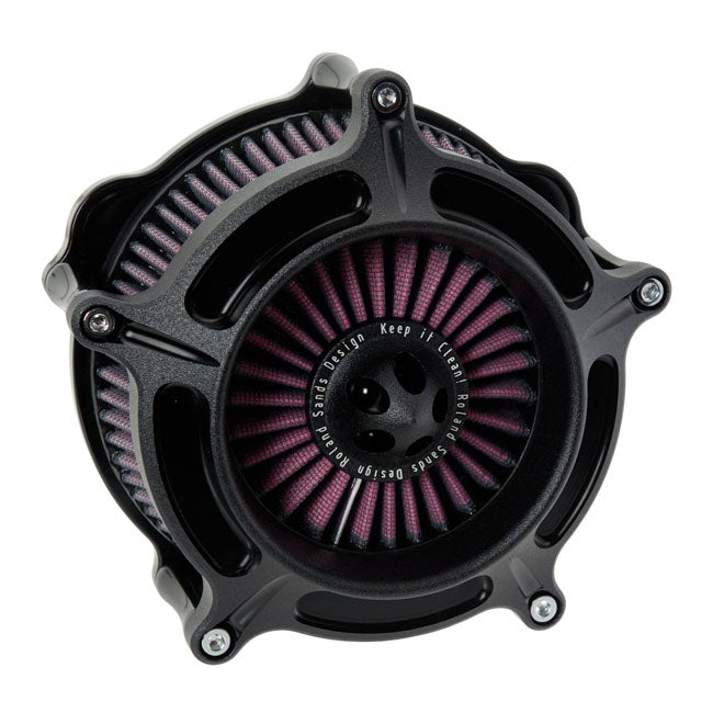 Roland Sands Design Air Cleaner Harley 16-17 Softail; 2017 FXDLS; 08-16 Touring, Trike. (e-throttle) / Black Ops Roland Sands Designs Turbine Air Cleaner for Harley Customhoj