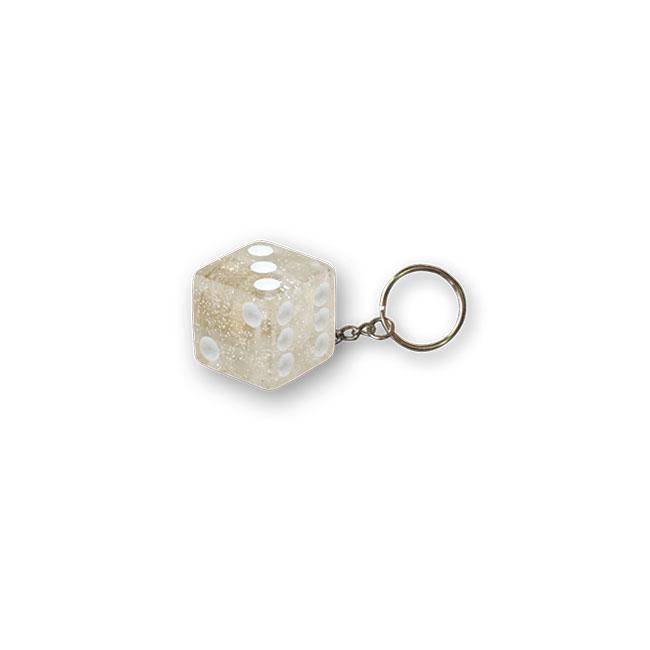 TRIKTOPZ Nyckelring Triktopz Dice Nyckelring Clear Glitter Customhoj