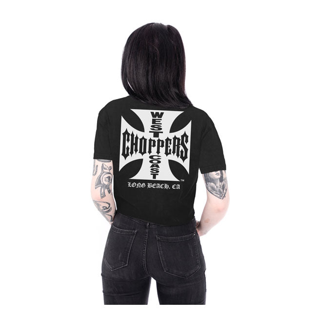 WEST COAST CHOPPERS T-shirt dam WCC OG ladies crop T-shirt Svart Customhoj